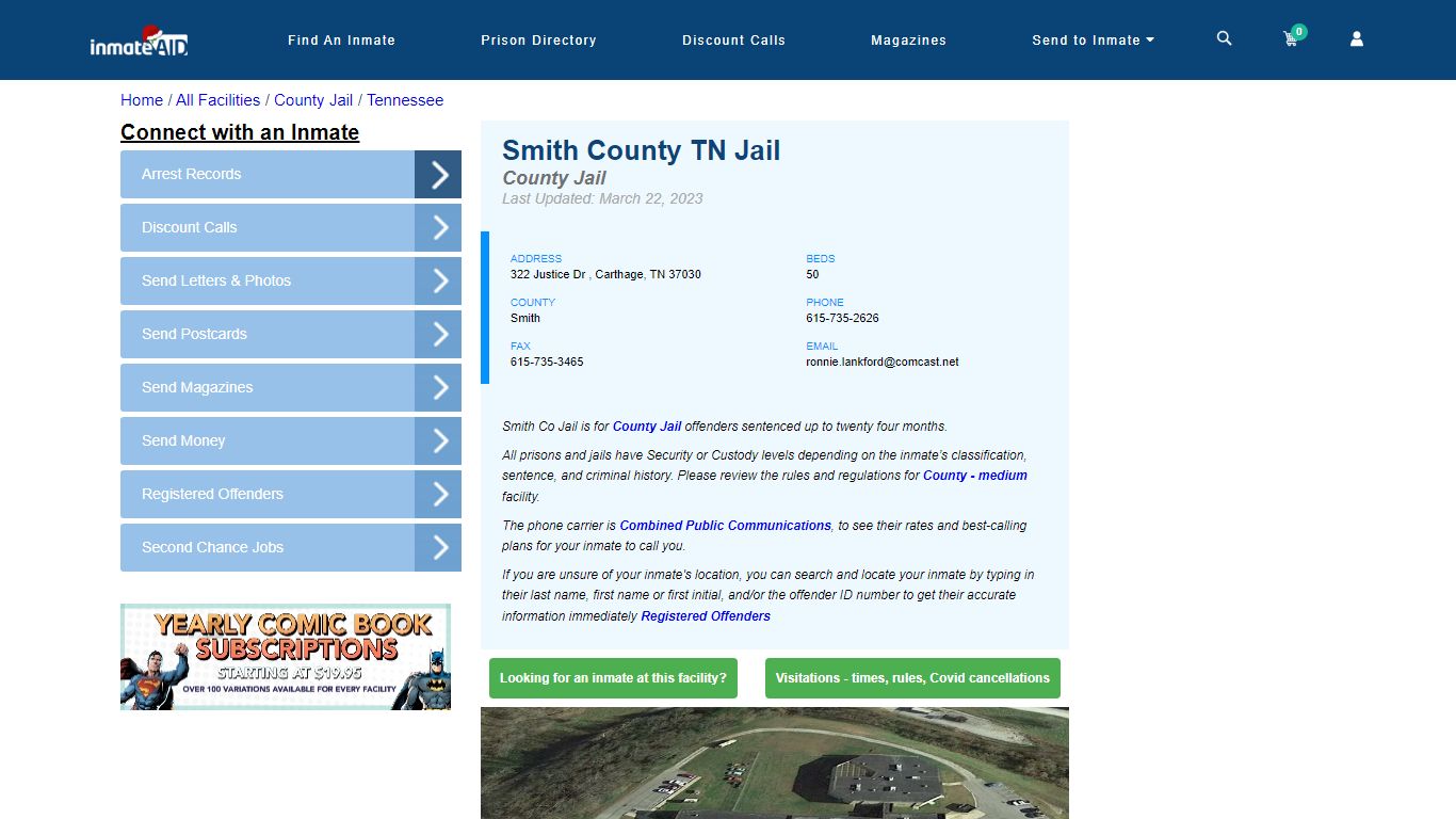Smith County TN Jail - Inmate Locator - Carthage, TN