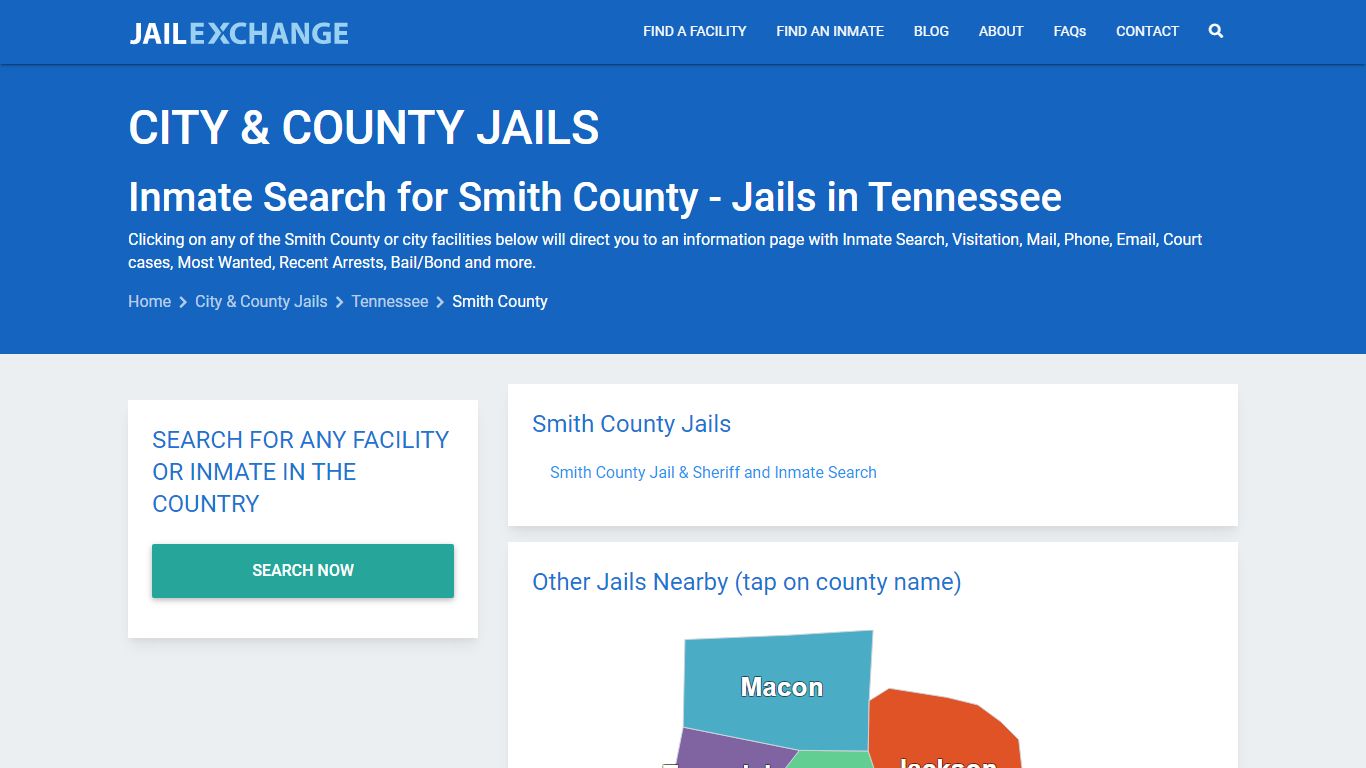 Inmate Search for Smith County | Jails in Tennessee - Jail Exchange